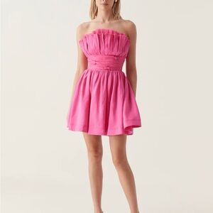 NWT | Aje. Strapless Pink Mini Dress | US SIZE 12 / AUS SIZE 16